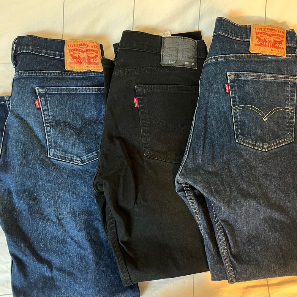 3 pairs of Men’s Levi jeans